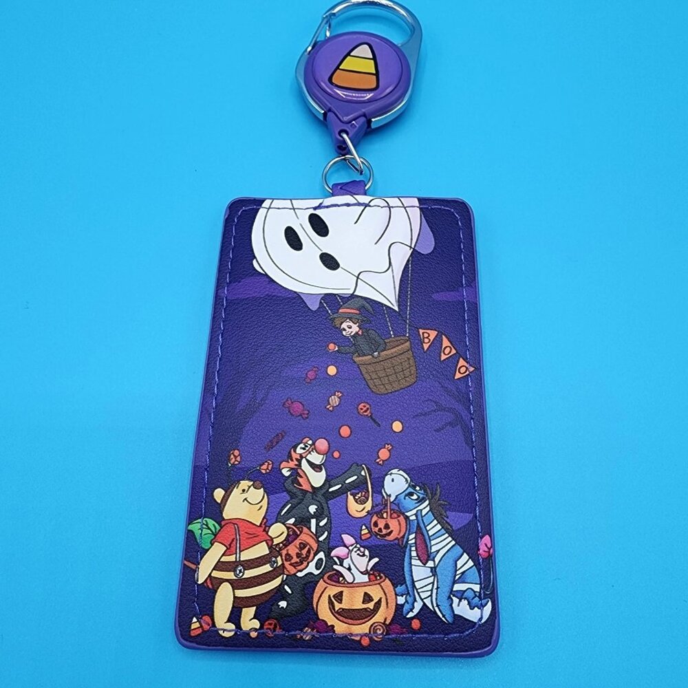 Loungefly Winnie the Pooh Trick or Treat Halloween Retractable Lanyard ID - NWT